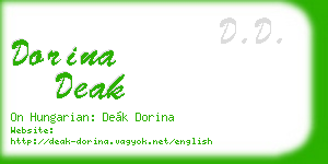 dorina deak business card
