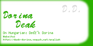 dorina deak business card